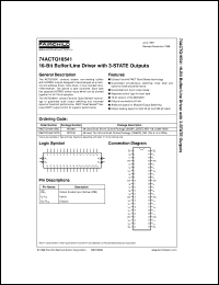 datasheet for 74ACTQ16541SSC by Fairchild Semiconductor