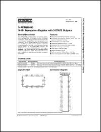 datasheet for 74ACTQ16646SSC by Fairchild Semiconductor