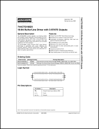 datasheet for 74ACTQ18825SSC by Fairchild Semiconductor