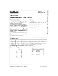 datasheet for 74ACTQ273SC by Fairchild Semiconductor
