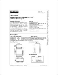 datasheet for 74ACTQ533SC by Fairchild Semiconductor