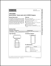 datasheet for 74ACTQ563PC by Fairchild Semiconductor