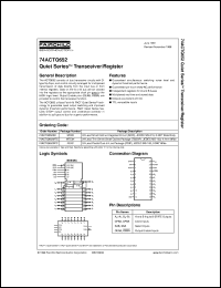 datasheet for 74ACTQ652MTC by Fairchild Semiconductor