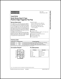 datasheet for 74ACTQ74SC by Fairchild Semiconductor