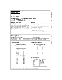 datasheet for 74ACTQ843SC by Fairchild Semiconductor