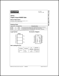 datasheet for 74F10SJX by Fairchild Semiconductor