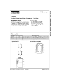 datasheet for 74F109SCX by Fairchild Semiconductor