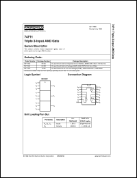 datasheet for 74F11SJ by Fairchild Semiconductor