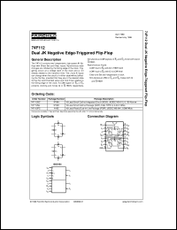 datasheet for 74F112SJ by Fairchild Semiconductor