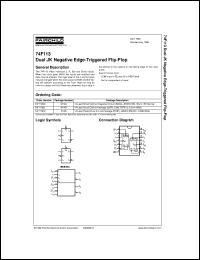datasheet for 74F113SJX by Fairchild Semiconductor