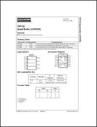 datasheet for 74F125PC by Fairchild Semiconductor