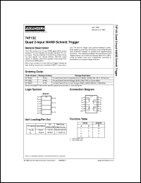 datasheet for 74F132SJX by Fairchild Semiconductor