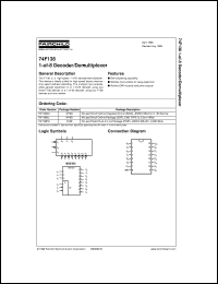 datasheet for 74F138SJ by Fairchild Semiconductor