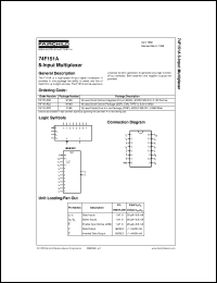 datasheet for 74F151ASJX by Fairchild Semiconductor