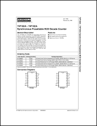 datasheet for 74F160ASJX by Fairchild Semiconductor