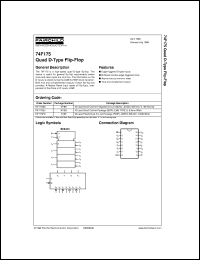 datasheet for 74F175SJX by Fairchild Semiconductor