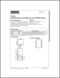 datasheet for 74F189SC by Fairchild Semiconductor