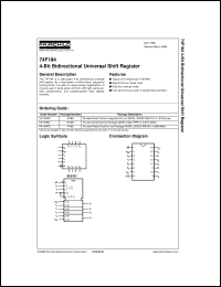 datasheet for 74F194SJ by Fairchild Semiconductor
