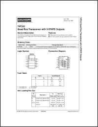 datasheet for 74F243SCX by Fairchild Semiconductor