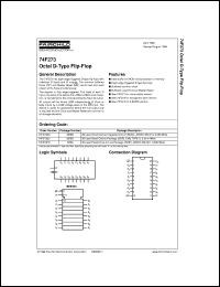 datasheet for 74F273SCX by Fairchild Semiconductor