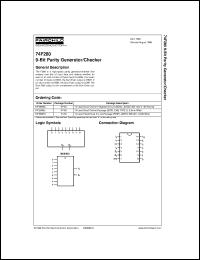 datasheet for 74F280SJ by Fairchild Semiconductor