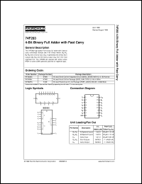 datasheet for 74F283SC by Fairchild Semiconductor