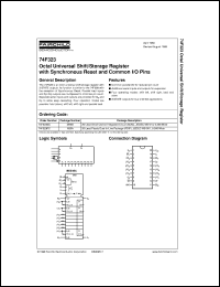datasheet for 74F323SCX by Fairchild Semiconductor
