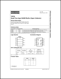 datasheet for 74F38SCX by Fairchild Semiconductor