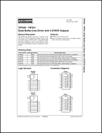 datasheet for 74F541PCQR by Fairchild Semiconductor