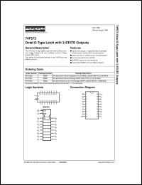 datasheet for 74F573SJ by Fairchild Semiconductor