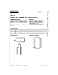 datasheet for 74F574SJX by Fairchild Semiconductor