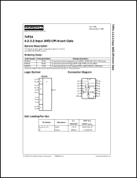 datasheet for 74F64PC by Fairchild Semiconductor