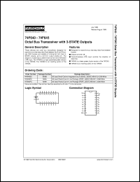 datasheet for 74F640PC by Fairchild Semiconductor
