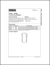datasheet for 74F652ASCX by Fairchild Semiconductor