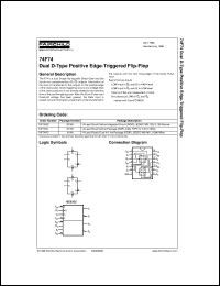 datasheet for 74F74SJ by Fairchild Semiconductor