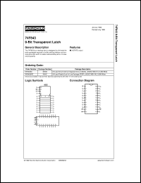 datasheet for 74F843SC by Fairchild Semiconductor