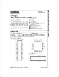 datasheet for 74FR16245SSCX by Fairchild Semiconductor