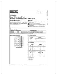 datasheet for 74FR2240PC by Fairchild Semiconductor