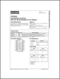 datasheet for 74FR2244SJ by Fairchild Semiconductor