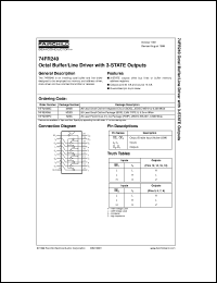 datasheet for 74FR240SJX by Fairchild Semiconductor