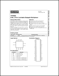 datasheet for 74FR900SSCX by Fairchild Semiconductor