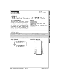datasheet for 74FR9245MSAX by Fairchild Semiconductor