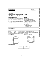 datasheet for 74LCX02M by Fairchild Semiconductor