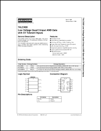 datasheet for 74LCX08SJ by Fairchild Semiconductor