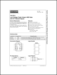 datasheet for 74LCX11M by Fairchild Semiconductor