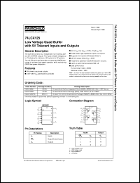 datasheet for 74LCX125MTCX by Fairchild Semiconductor
