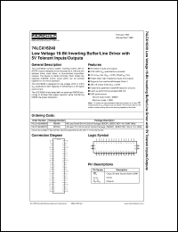 datasheet for 74LCX16240CW by Fairchild Semiconductor