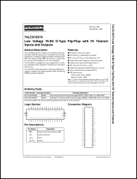 datasheet for 74LCX16374MEA by Fairchild Semiconductor