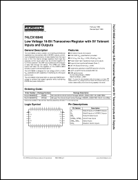 datasheet for 74LCX16646MTDX by Fairchild Semiconductor