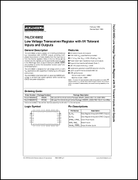 datasheet for 74LCX16652MEA by Fairchild Semiconductor